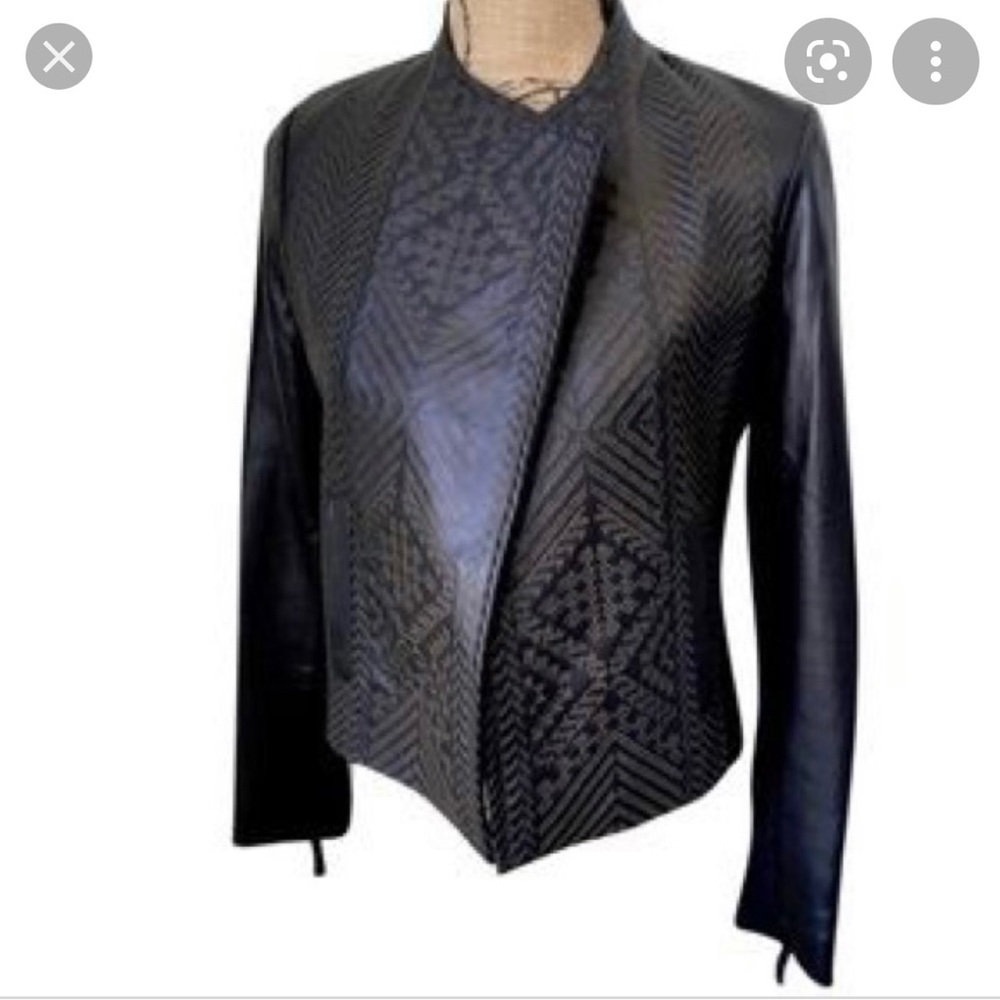 Black leather jacket